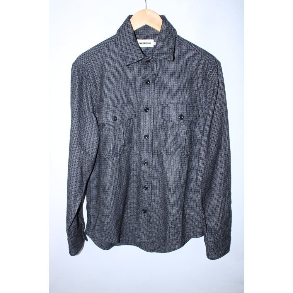 Taylor Stitch Men's Size 38/Small Dark Gray Wool Blend Button Down Shirt